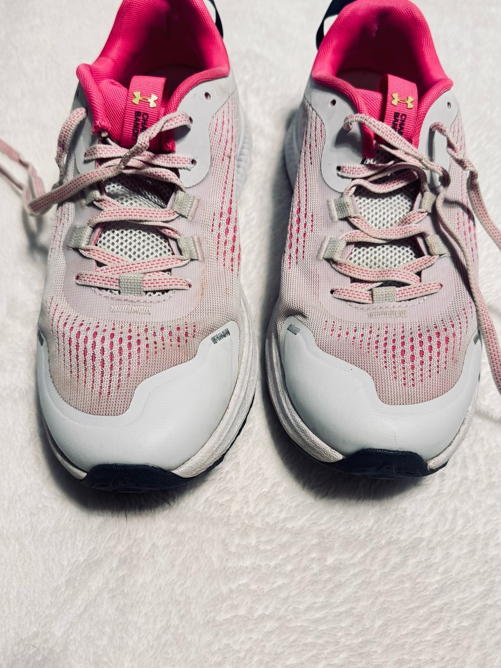 Under Armour Women's Pink and Gray Athletic Running Shoes